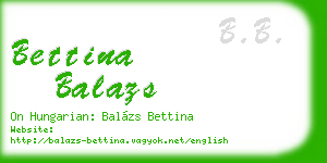 bettina balazs business card