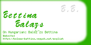bettina balazs business card